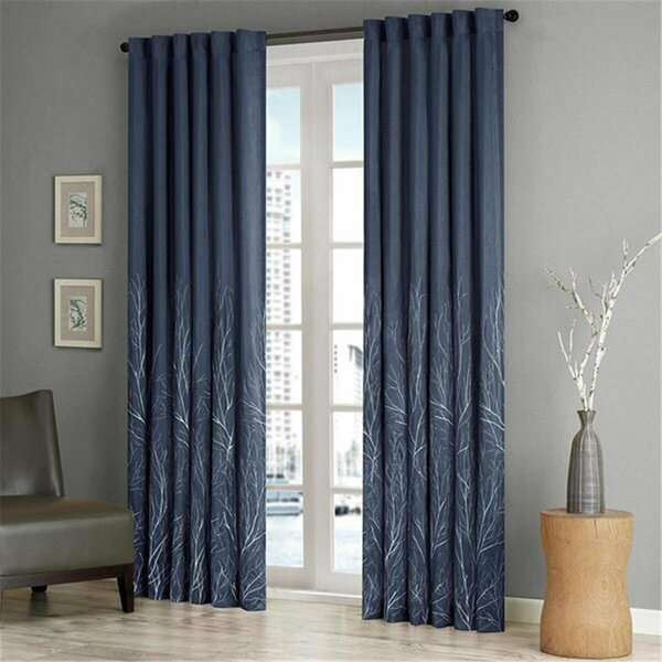 Amara Window Panel, Navy, 95 in. Panel, Madison Park, Mfr#: MP40-1782